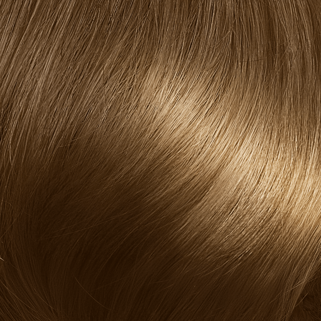 Close-up of smooth medium brown hair showcasing Medium Brown #4 - Muse DIY Tape-In Extensions (100% Remy Human Hair)