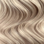 Close-up of smooth, silky Medium Ash Blonde 24A - Muse DIY Tape-In Extensions (100% Remy Human Hair) strands