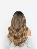 Extra Hair Extension Piece - Dark Brown & Blonde Mix 
