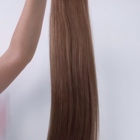 Medium Brown #4 - Muse DIY Tape-In Extensions (100% Remy Human Hair)