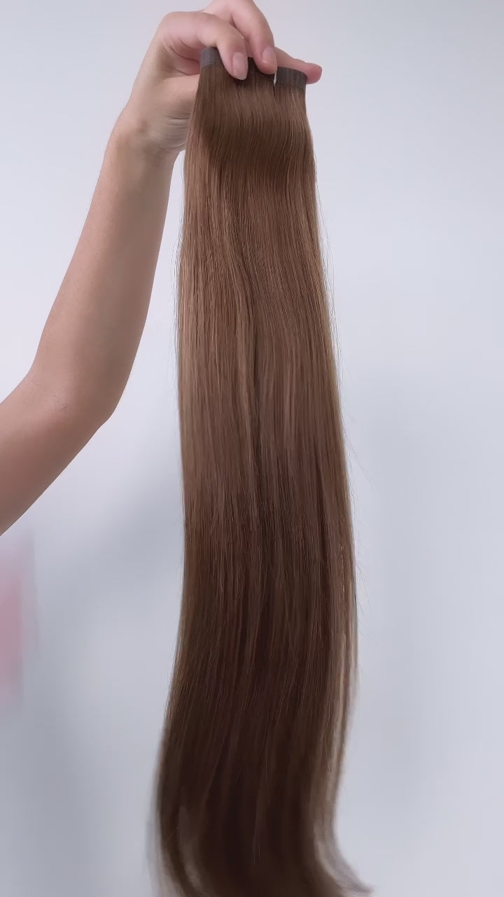 Medium Brown #4 - Muse DIY Tape-In Extensions (100% Remy Human Hair)