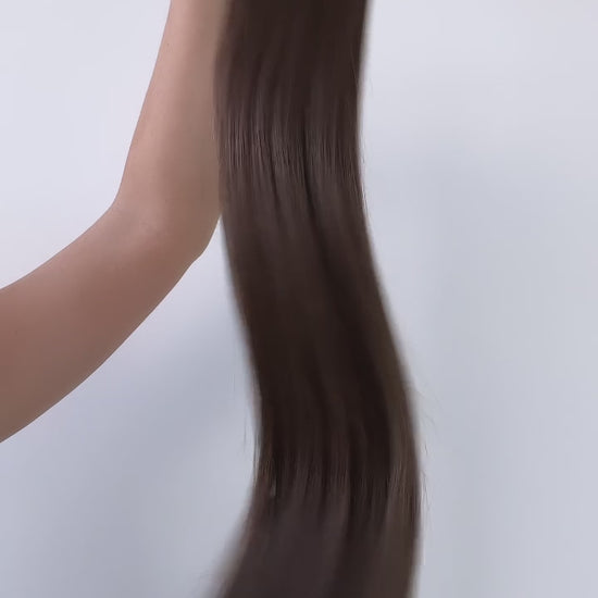 Dark Chocolate Brown #1B - Muse DIY Tape-In Extensions (100% Remy Human Hair)