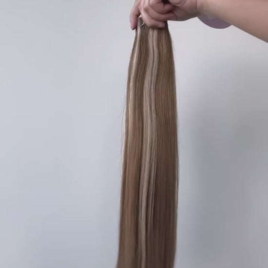 Warm Bronde Highlights #P6/18A/4 - Muse DIY Tape-In Extensions (100% Remy Human Hair)
