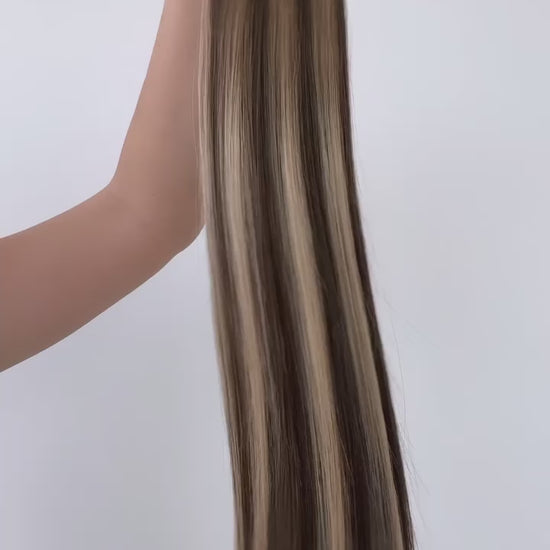Dark Brown & Blonde Mix #BM - Muse DIY Tape-In Extensions (100% Remy Human Hair)